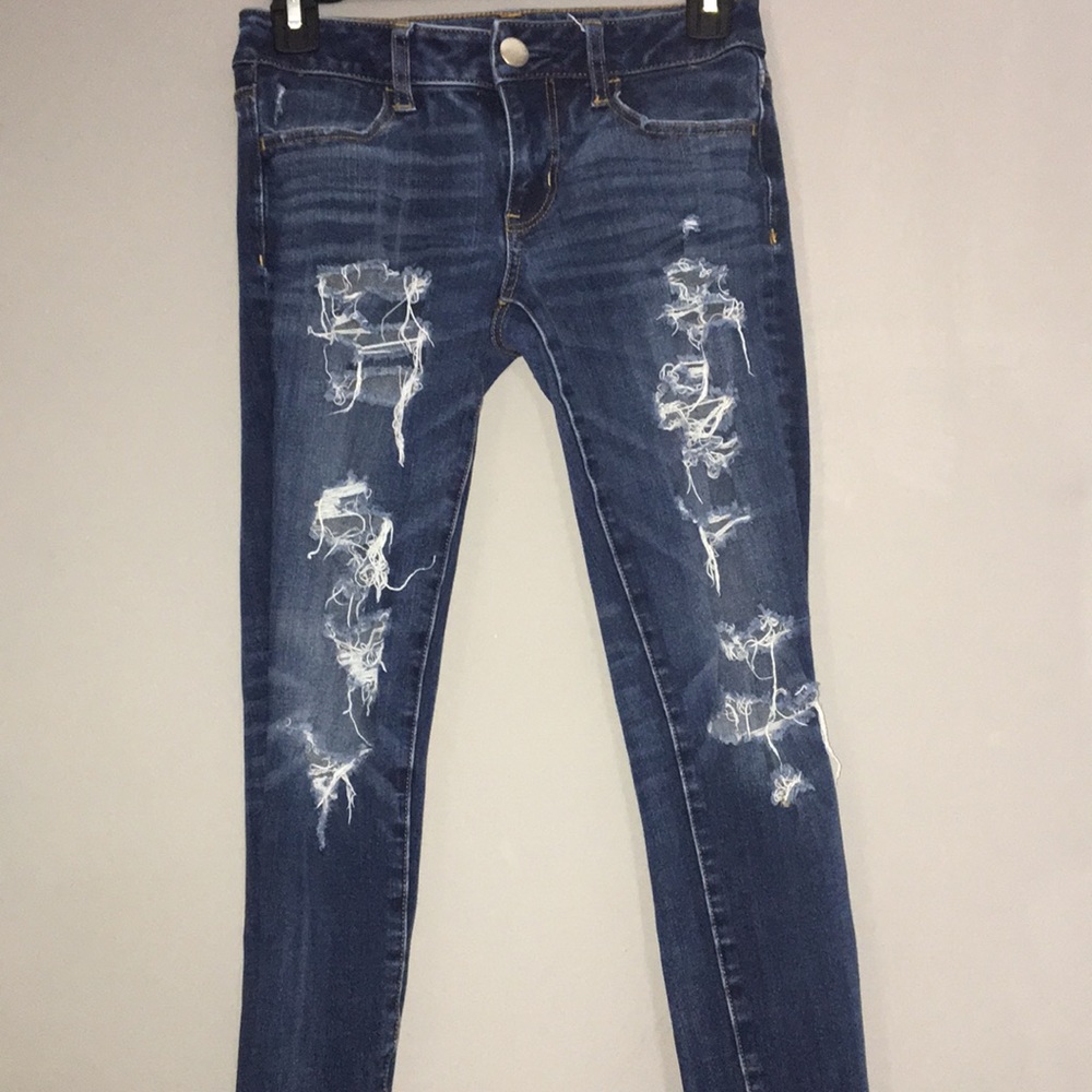American Eagle distressed skinny jeans